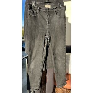 Everlane High Rise Slim Straight Jeans Womens Size 32 Washed Black